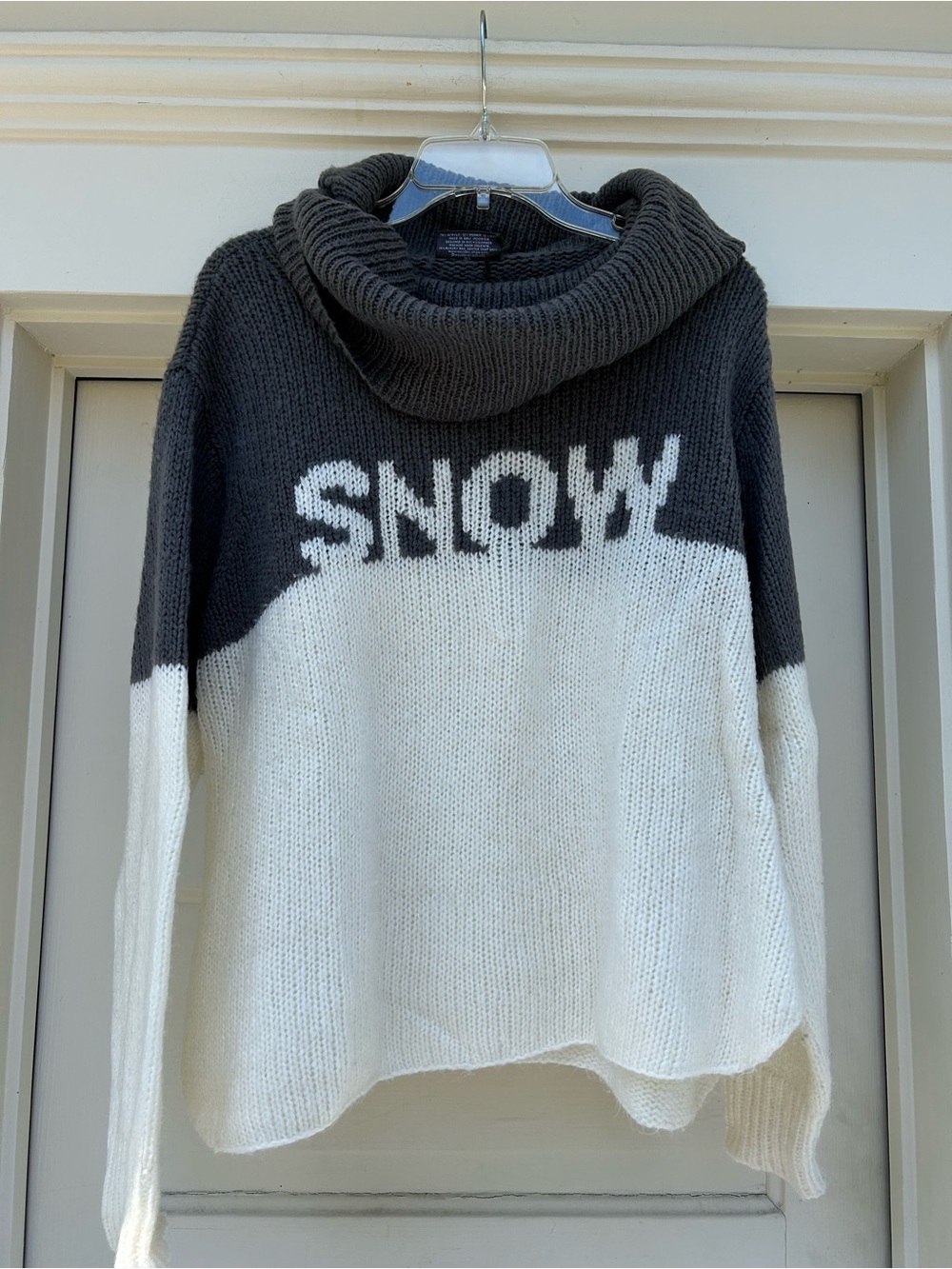 Wooden Ships Black & White Cowl Neck 'SNOW' Sweater